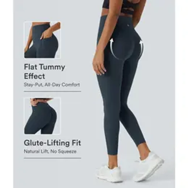 Halara UltraSculpt High Waisted Scrunch Lifting Tummy Control Pocket Shaping Training Leggings