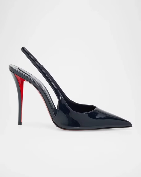 100mm Miss Z Patent Leather Slingback Pumps