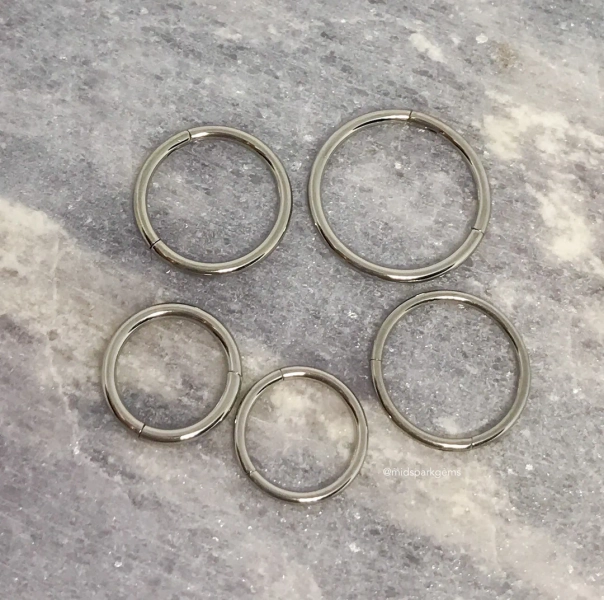 Choose From 20 Colors - Hinged Segment Ring Titanium Clicker Astm F136 Septum Conch Cartilage Piercing Hoop Earring - 16g, 18g, 14g, 12g - Etsy