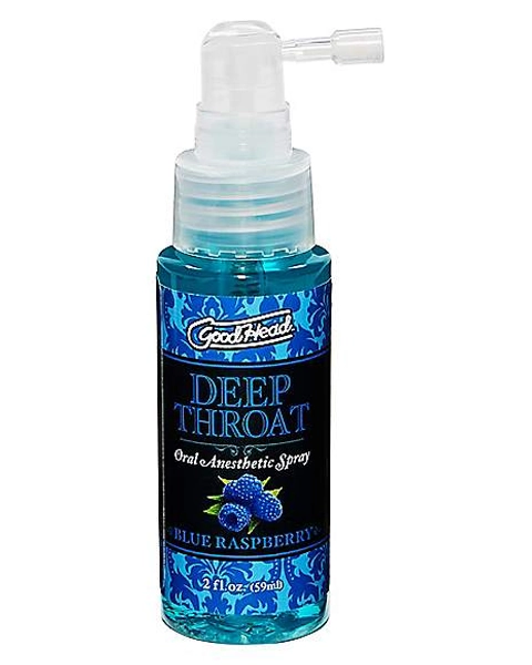 Numbing Blue Raspberry Deep Throat Spray - 2 oz.