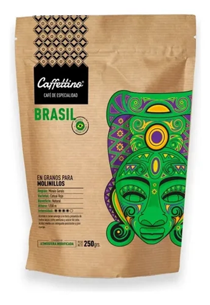 Café de especialidad en granos Caffettino Brasil 250grs