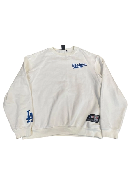 Majestic LA Dodgers Sweatshirt Men's Size Large White Baseball MLB Pullover