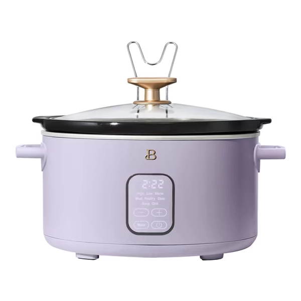 Beautiful 6 Qt Programmable Slow Cooker, Lavender by Drew Barrymore