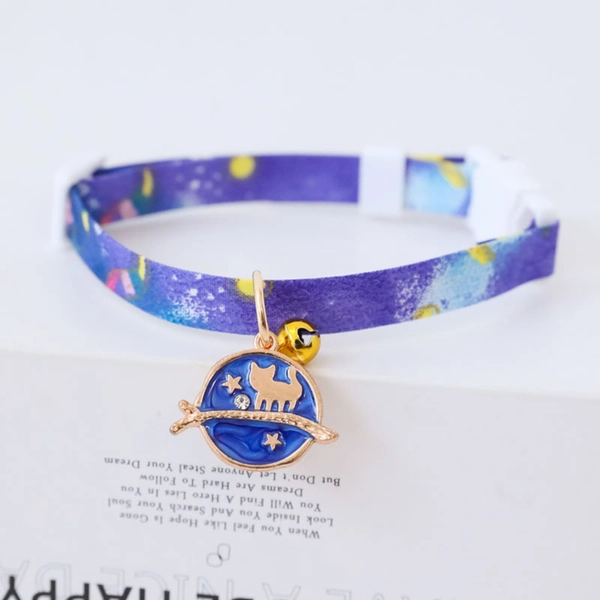 Cute Cat Collars Pastel Pet Collars Kawaii Aesthetic Pet Accessories Breakaway Collar Kitten Neckwear - C