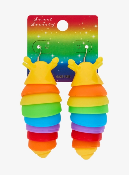 Sweet Society Rainbow Slug Drop Earrings