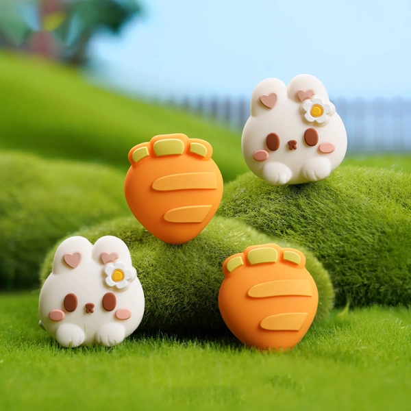Bunny Switch 2 Joystick Caps Cute Carrot Switch 2 Thumb Grips