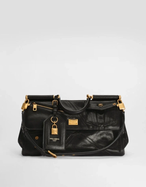 My Sicily mittelgroße Henkeltasche aus Kalbsleder