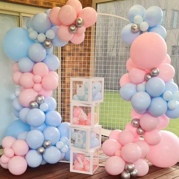 Mua 139pcs Gender Reveal Balloon Garland Arch Kit with Pink and Blue Balloons Silver Balloons for Boy or Girl Gender Reveal Decorations Birthday Party Baby Shower Celebration Wedding Anniversary (No Box) trên Amazon Mỹ chính hãng 2026 | Fado