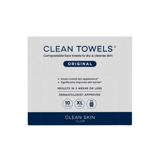 Clean Skin Club Travel Disposable Face Towel for Improved Skin - XL - 10ct