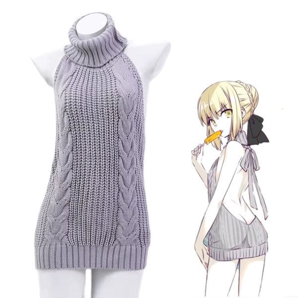 Japanese Anime Cosplay Costume Halter Sweater Dress Swimsuit Swimwear Uniform Sexy Lingerie - AliExpress 200000532