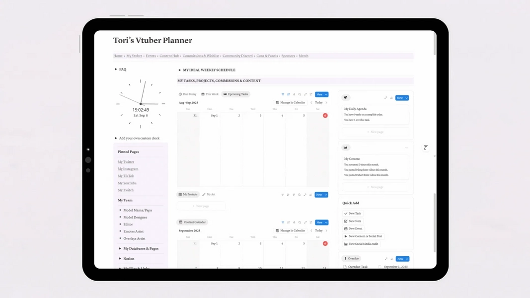 Notion Vtuber Planner