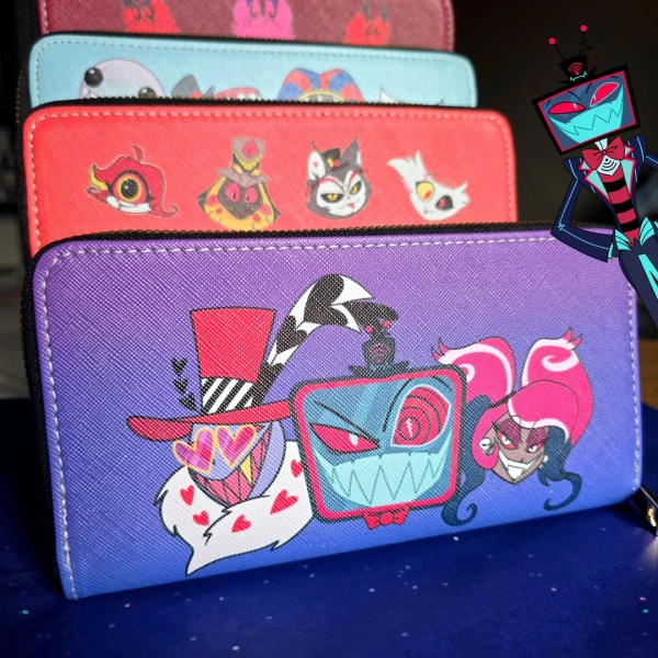 Vees Hazbin Hotel Vox Valentino Velvette Wallet Long Coin Purse - Etsy