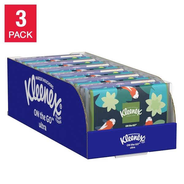 Kleenex Ultra Slim Wallet Facial Tissue, 3-Ply, 10-count, 36-pack