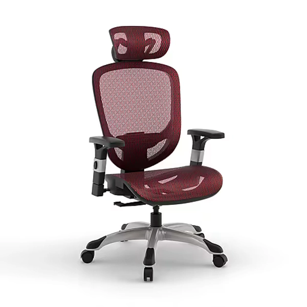 Staples Hyken Ergonomic Mesh Swivel Task Chair, Maroon (ST63138)