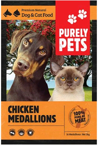 Purely Pets Chicken Medallions 3kg