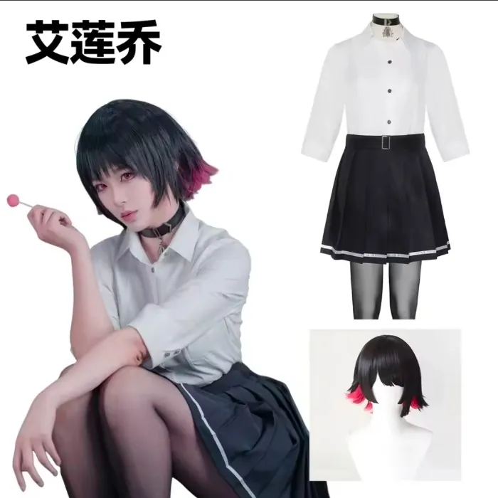 Zenless Zone Zero Ellen Joe-Peluca de disfraz para mujer, vestido JK, uniforme, collar, Victoria, limpieza del hogar, fiesta de Halloween, accesorio https://a.aliexpress.com/_mP14BMX