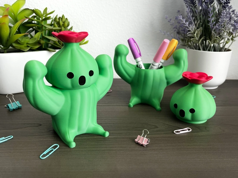 Tankardtender Desk Buddy - FFXIV Inspired Cactuar Final Fantasy Small Item/Pen Holder!