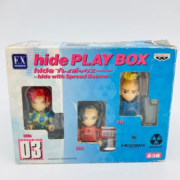 hide with Spread Beaver Play Box 3 Figure Set X JAPAN yoshiki 2002 I.N.A D.I.E