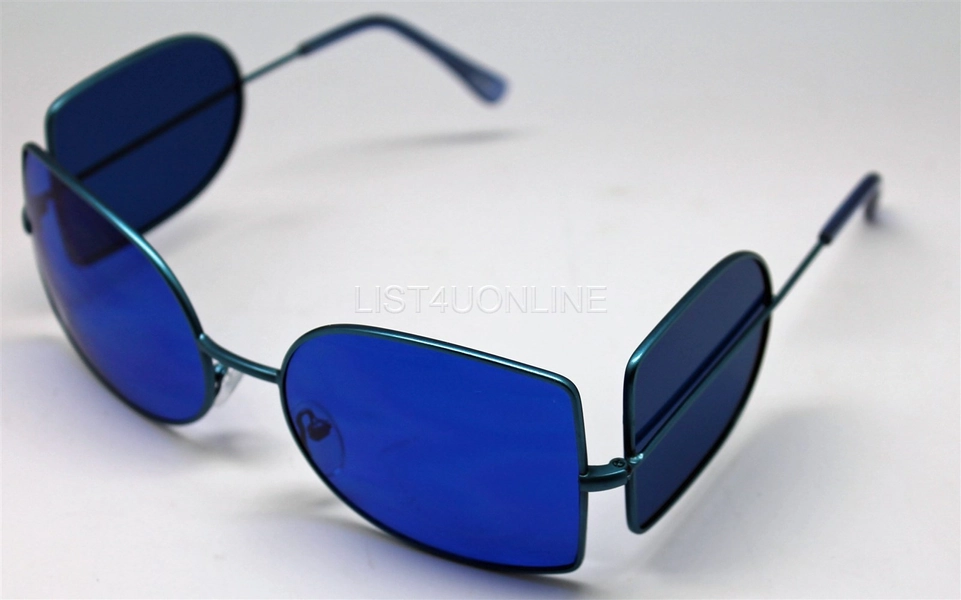 DARK SHADOWS COSPLAY DEPP LINCOLN VAMPIRE HUNTER SUNGLASSES BLUE LENS & FRAME