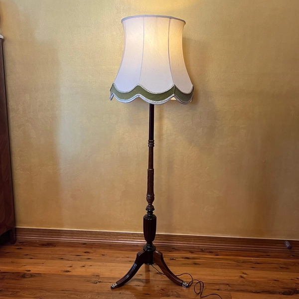 Vintage Cedar Large Floor Lamp