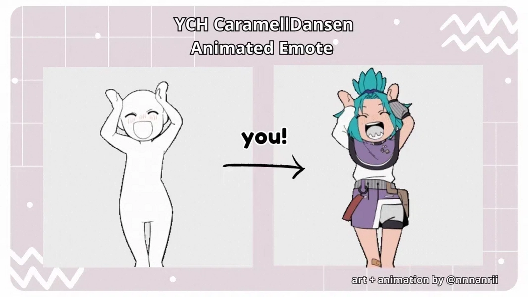 YCH CaramellDansen Animated Emote by 南里・nanri (@nnnanrii)