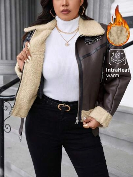 Calvaya Motorrad-Kurzjacke in Große Größen mit Thermofutter, für Herbst und Winter