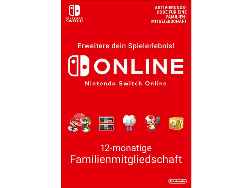 Nintendo Switch 365 Tage Online Mitgliedschaft (Family) | [Multiplattform] | MediaMarkt