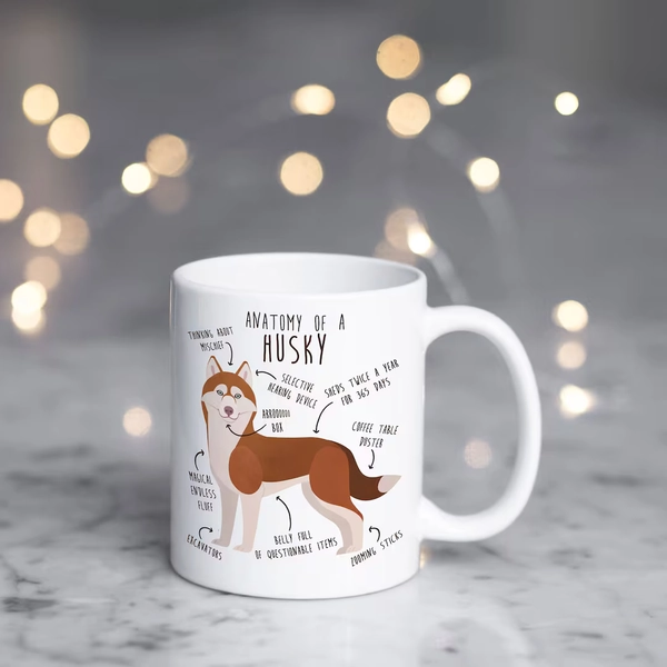 Red Husky Coffee Mug, Cute Siberian Husky Gift, Wolf Lover, Dog Cup, Gift for Her, Him, Funny Pet, Husky Mom Dad Malamute Furry Fandom - Etsy Canada