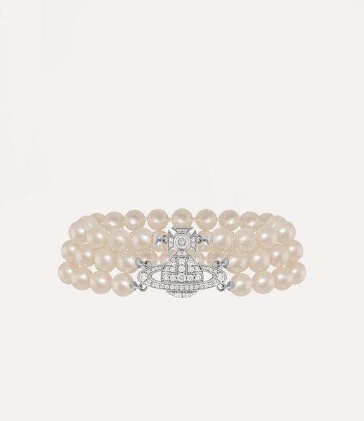 Graziella Three Row Pearl Bracelet