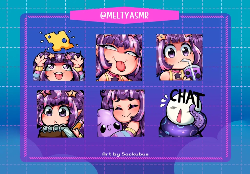 Discord/ Twitch emotes by Sockubus (@sockubus)