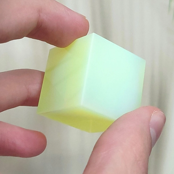 Uranium Glass Cube