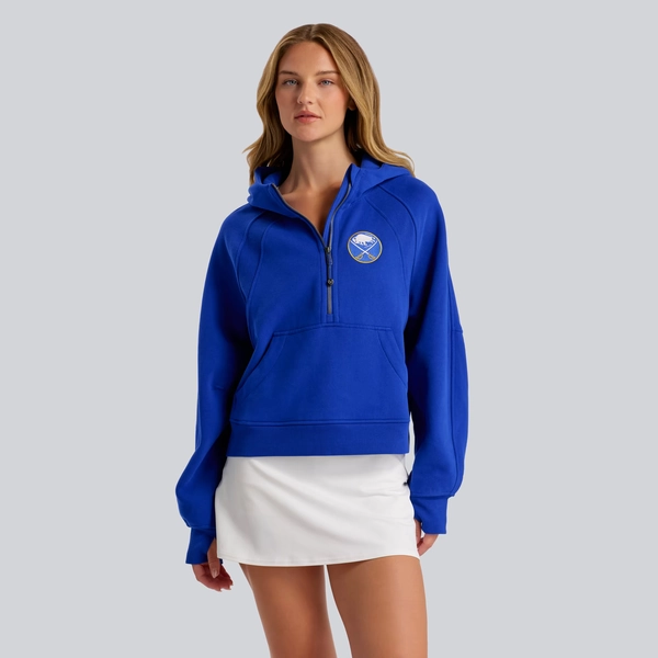 Women's Buffalo Sabres lululemon College Cobalt Scuba Oversized Half-Zip Hoodie