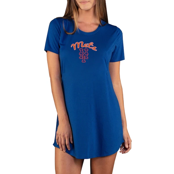 Women's New York Mets Concepts Sport Royal Marathon Knit Nightshirt