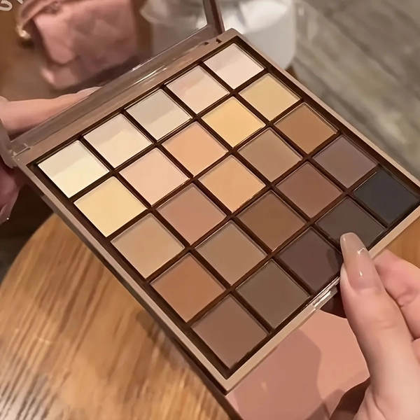 K'APEINE 25-Color Nude Eyeshadow Palette, Matte Neutral Brown Eye Shadow Kit, Natural Earth Tone Makeup Palette for Daily Wear, Smokey Eye And Professional Beauty