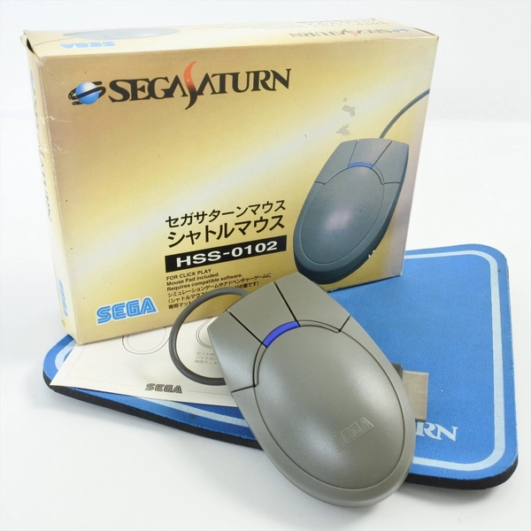 Sega Saturn SHUTTLE MOUSE Controller Boxed HSS-0102 Gray 0668