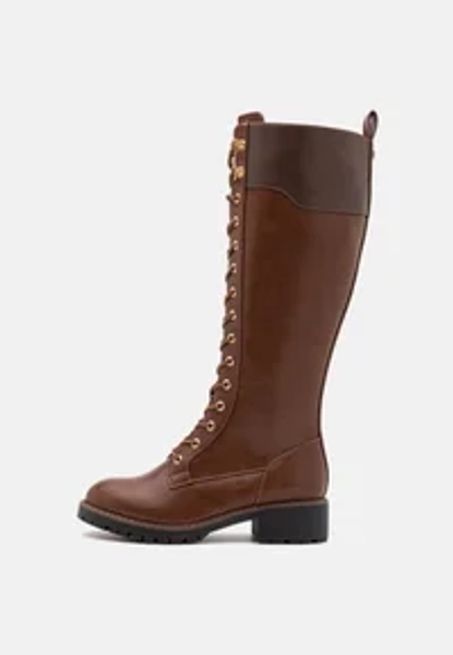 Bottes à lacets - cognac