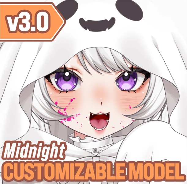 Midnight Customizable VTuber model by Moshie Studio (@MoshieStudio)