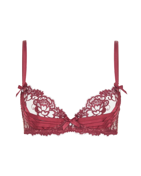 Dioni Plunge Underwired Bra in Burgundy | By Agent Provocateur