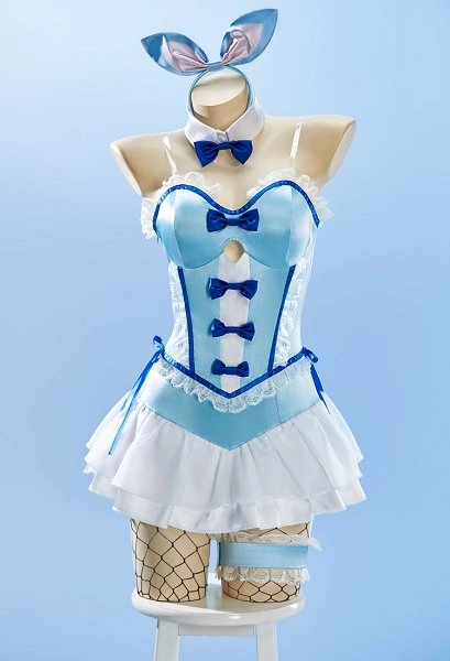 My Dress Up Dear Marin Blue Bunny Girl Cosplay Costume Bodysuit with Choker and Bunny Ear Headband