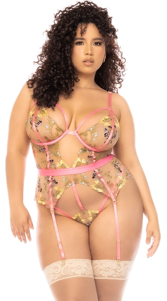 Plus Size Garden Party Teddy