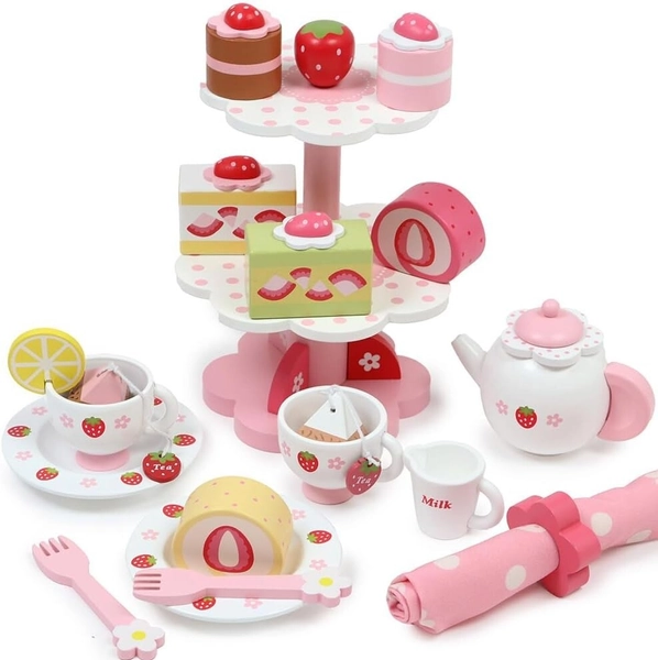 Mother Garden Wooden Tea Party Set Pretend Play Set Toy 441-21587 Multicolor