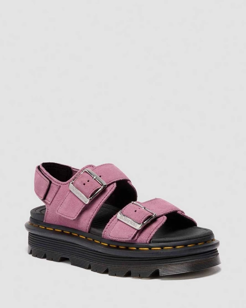 DR MARTENS Zebzag Suede Platform Sandals