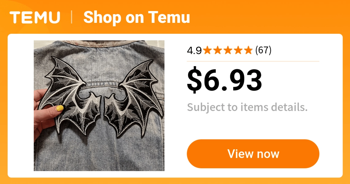 bat wings iron on patches ACOTAR 