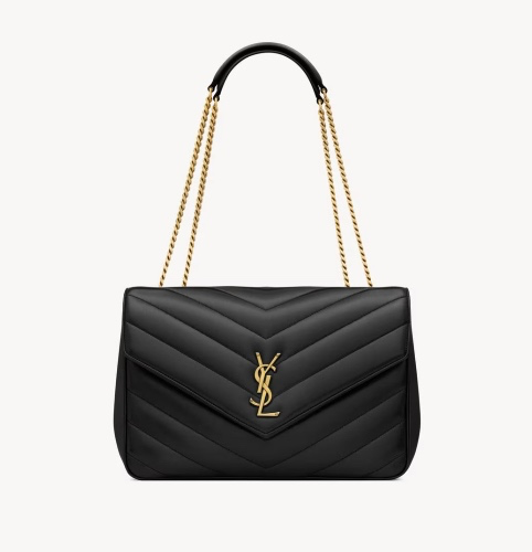 LOULOU LARGE IN MATELASSÉ LAMBSKIN NOIR