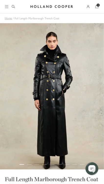 Black leather trench coat 