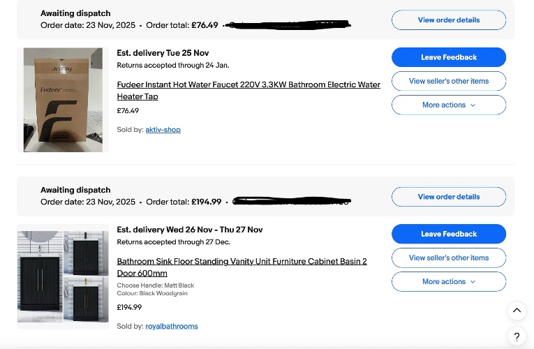 Renovation receipt 1