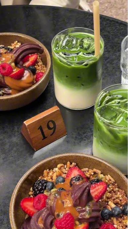 Matcha and breakfast