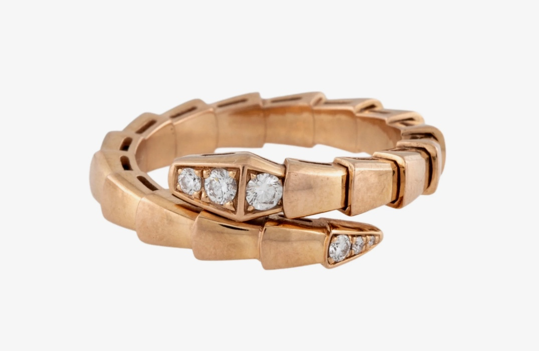 Bvlgari 18K Diamond Serpenti Viper Ring