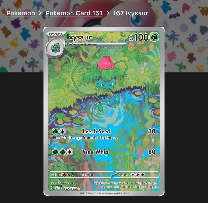 Ivysaur 167/165