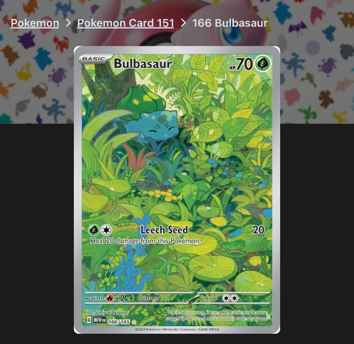 Bulbasaur 166/165